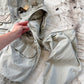 Vintage 90s NEW Eddie Bauer Fishing  Utility Pockets Vest Field Jacket in Birch Khaki
