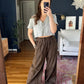 NEW Annette Görtz Brown Suede Wide Leg Pants (EU 40 or 8)