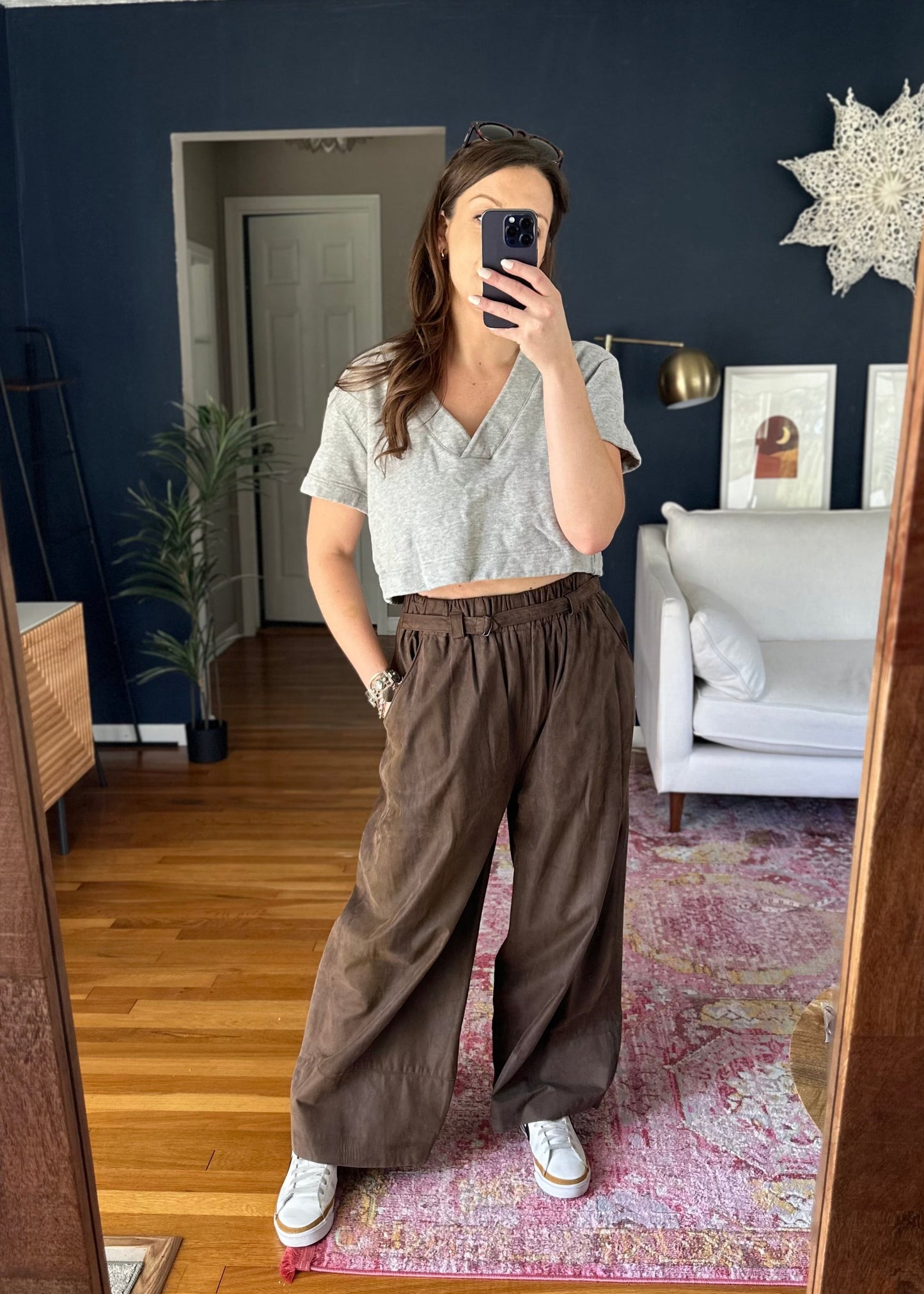 NEW Annette Görtz Brown Suede Wide Leg Pants (EU 40 or 8)