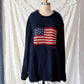 Vintage 00s Polo Ralph Lauren RL67 American Flag Linen Cotton Rolled Neck Sweater