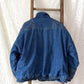 Vintage 90s In Crowd Denim Ski Jacket Southwestern Lined Oversized Coat