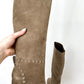 Tory Burch Contraire Suede Leather Stitched 90mm River Rock Boots (6.5)