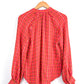 Anthropologie Pilcro Breezy Blouse in Pink Orange Green Gingham (S)