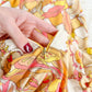 Vintage 60s 70s Emilio Pucci Silk Pink Peach Yellow Abstract Tie Belt Dress