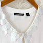 Michael Simon White Sequin Disc Embellished Cardigan (S)