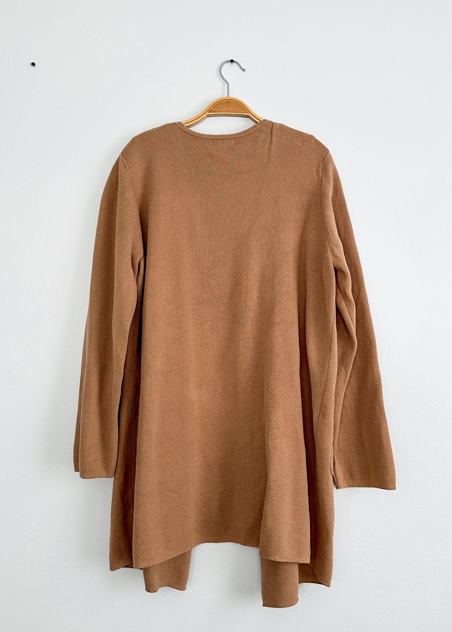 Quince 100% Organic Cotton Knit Collarless Coat (L)