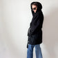 Vintage 80s Lorovi Black Wool Cloak Tie Front Coat (S/M)