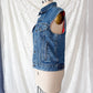 Vintage 1983 Levi’s Denim Buffalo Plaid Lined Trucker Vest (M)