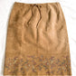 NEW Vintage 00s Express Brown Butterfly Embossed Suede Leather Skirt (S/M)