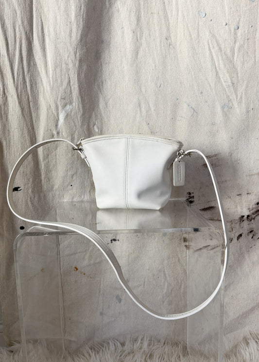 Vintage Coach Mini Soho Basket Purse in White # 4107