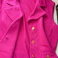 Vintage 90s St. John Pink Gold Button  Knit Vest Top (L)