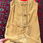 Vintage 70s John Meyer Tan Corduroy Toggle Jumper Dress