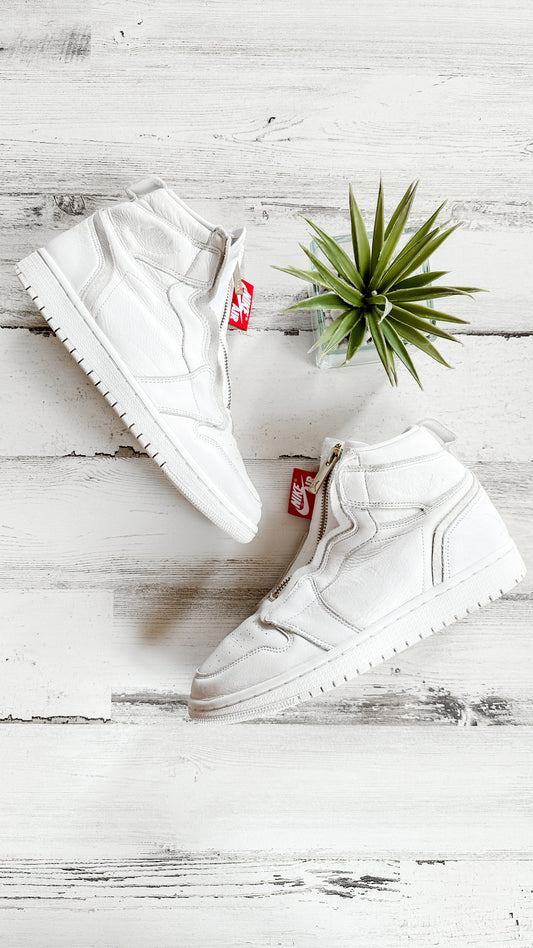 Nike Air Jordan 1 Retro High Zip 'White' Sneaker (7.5)