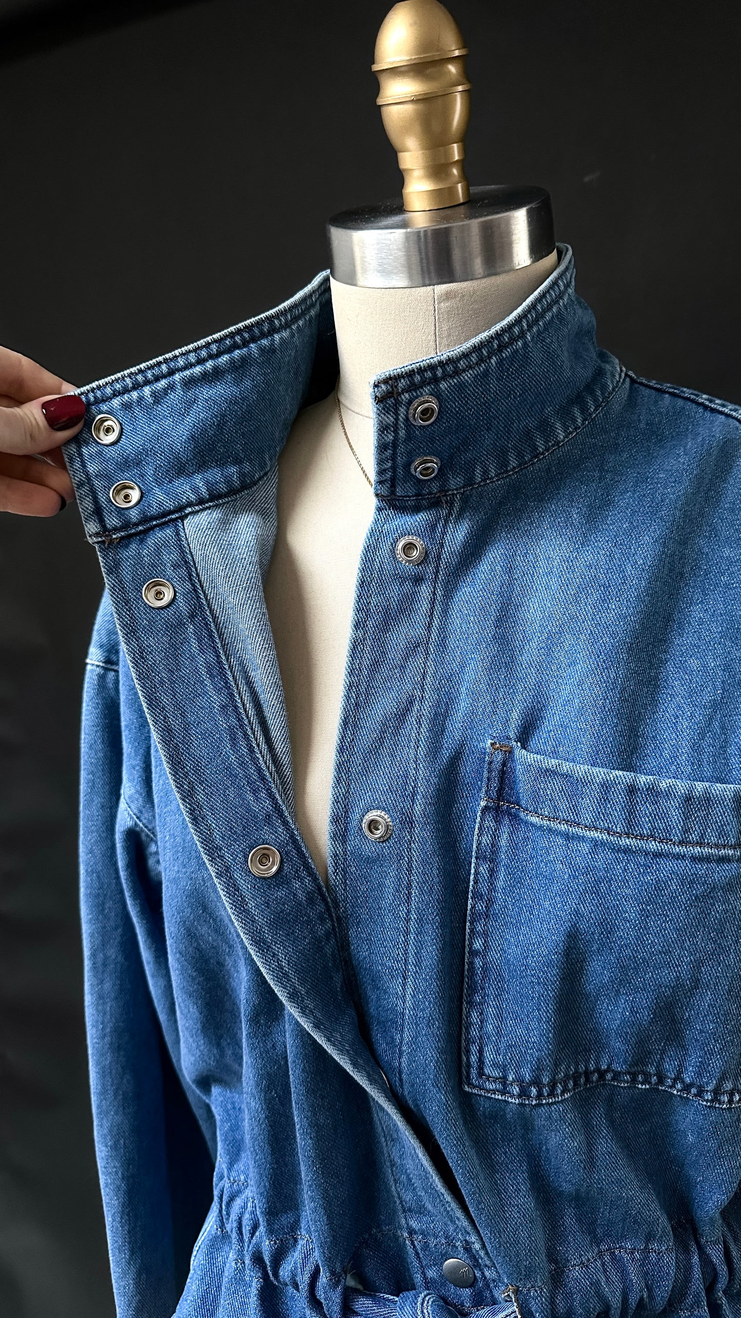 Madewell Blue Denim Jean Southlake Military Jacket