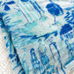 Lilly Pulitzer Silk & Cashmere Blue White Fresh Catch Print Scarf