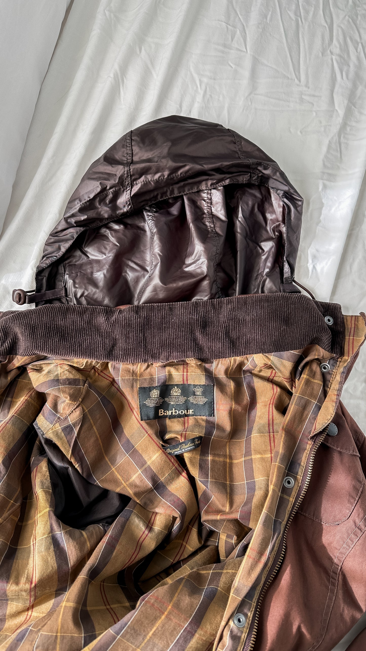 Barbour Women’s Brown Waxed Cotton Summer Sapper Utility Field Jacket (US 8)