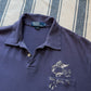 Vintage Polo Ralph Lauren Sailfish Swordfish Navy Embroidered Collared Shirt (mens XL)