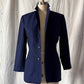 Vintage 90s Ralph Lauren Collection Purple Label Navy Wool Fitted Blazer Jacket