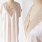 Vintage 90s Soft Moments Light Pink Lace Nighty Lingerie Sleepwear (XL)