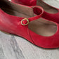 NEW Dansko Red Leather Loralie Mary Jane Wedge Shoes (41 or 10)