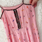 Vintage 1980s Jack Mulqueen Pink Silk Abstract Print Dress (6)