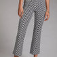 Anthropologie Maeve Black White Daisy Flower Kick Flare Pants (M)