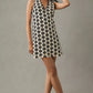 Anthropologie Maeve V-Neck Crochet Black Cream Flower Dress (M)