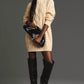 Anthropologie x Mare Mare Cream Long Sleeve Sweater Dress (M)