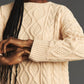 Anthropologie x Mare Mare Cream Long Sleeve Sweater Dress (M)