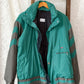 Vintage 80s Bogner Teal Gray Winter Ski Jacket (XL)