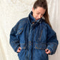 Vintage 90s In Crowd Denim Ski Jacket Southwestern Lined Oversized Coat