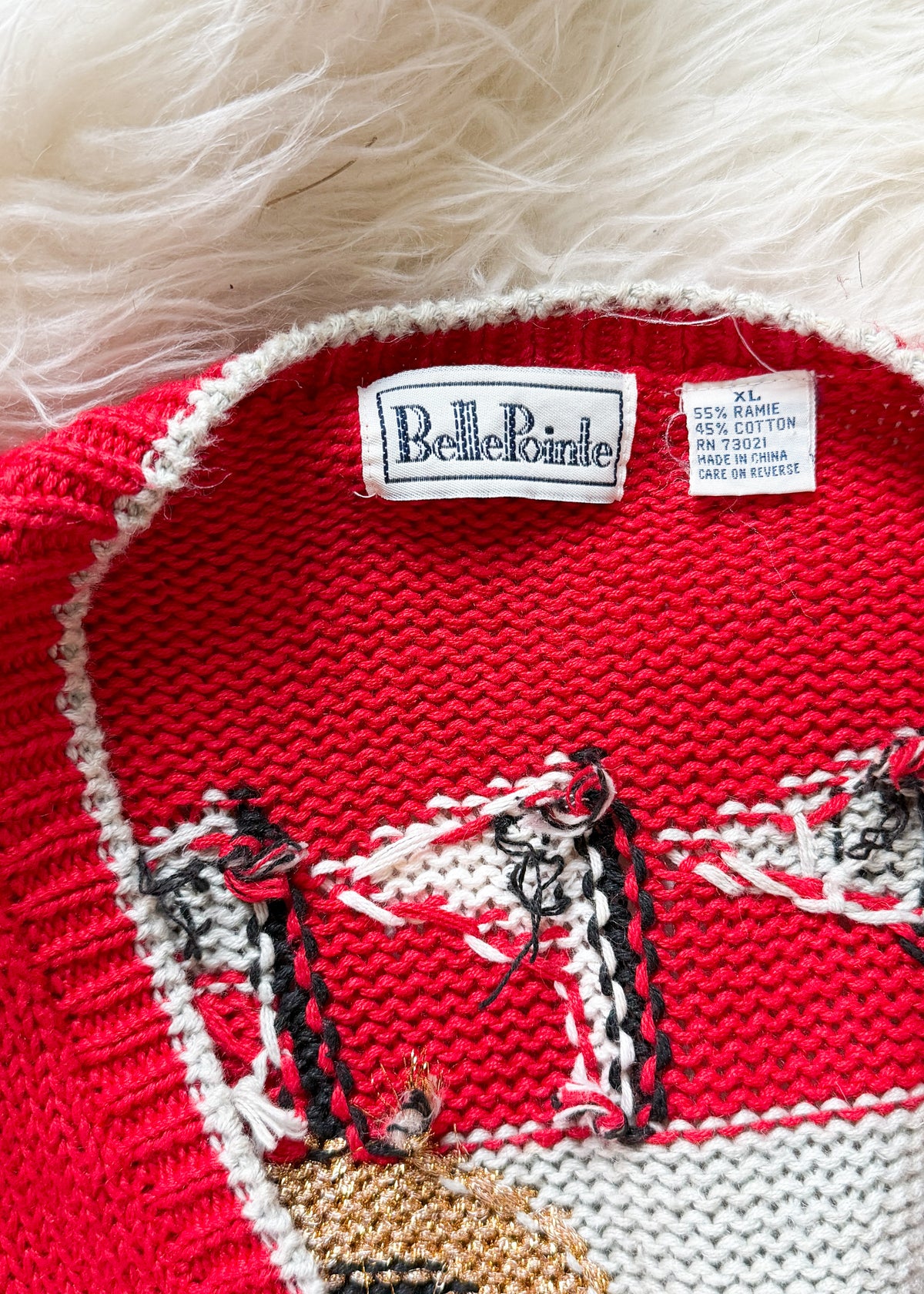 RARE Vintage 90s Belle Pointe Ohio State University Football Sloopy Knit Cardigan