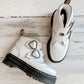Dr. Martens Devon Heart White Leather Platform Boots (US 7 / EU 38)