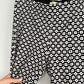 Anthropologie Maeve Black White Daisy Flower Kick Flare Pants (M)
