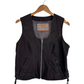 Biker Moto Black Laced Denim Vest (L/XL)