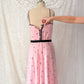 Vintage 1980s Jack Mulqueen Pink Silk Abstract Print Dress (6)