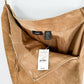 NEW Vintage 00s Express Brown Butterfly Embossed Suede Leather Skirt (S/M)