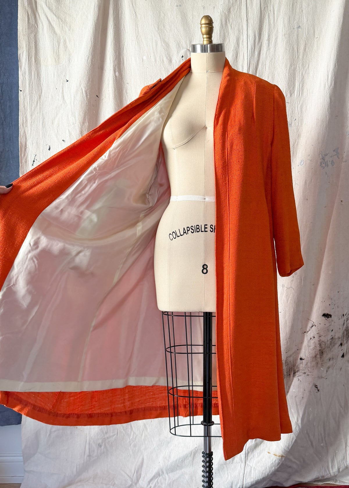 Vintage 60s Orange Swing Coat