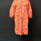 Essentiel Antwerp Salmon Orange / Pink Print Bemerald Cotton Shirt Dress