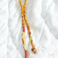Vintage 60s 70s Emilio Pucci Silk Pink Peach Yellow Abstract Tie Belt Dress