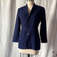 Vintage 90s Ralph Lauren Collection Purple Label Navy Wool Fitted Blazer Jacket
