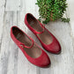 NEW Dansko Red Leather Loralie Mary Jane Wedge Shoes (41 or 10)