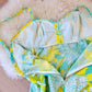 Vintage 60s 70s Lilly Pulitzer Green & Yellow Floral Dress (8 or M)