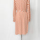 ICHI Peach Orange & Ivory Stripe Shirt Dress (M)