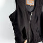 Biker Moto Black Laced Denim Vest (L/XL)