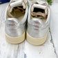 NEW Autry Medalist Leather Silver Low-Top Sneakers (39)