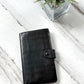 Vintage 2003 Chanel Black Lambskin Leather Bi-Fold Large Wallet