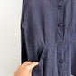 Flax by Jeanne Engelhart Navy Blue 100% Linen Jacket (M)