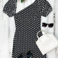 Lovers & Friends Evan Black and White Mini Dress (S)