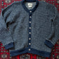 Vintage L.L.Bean Norwegian Wool Cardigan Sweater Navy Fair Isle Sweater (men's L)